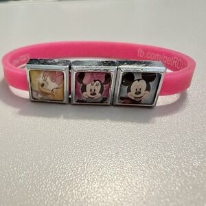 Roxo Silicone Charm Bracelet MEDIUM With Slider Mickey Minnie Daisy Duck